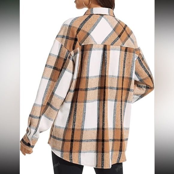 Boho plaid button down shirt - Picture 3 of 6